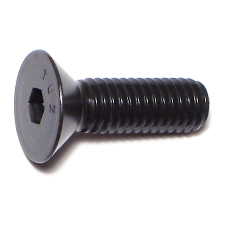 Midwest Fastener 3/8"-16 Socket Head Cap Screw, Flat, Plain Steel, 1-1/4 in Length, 10 PK 72283